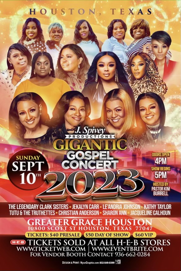 Gigantic Gospel Concert 2023 Houston, TX The Clark Sisters